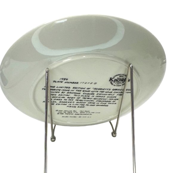 Gone With The Wind "Scarlett's Green Dress" Plate Vintage 1984 8.5" by Knowles - Picture 4 of 7